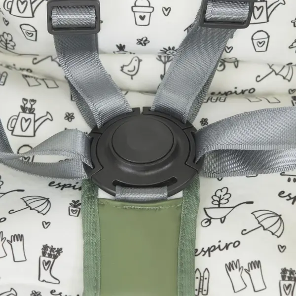 Scaun de masa pentru copii Espiro Penne Verde compact si confortabil, tavita detasabila, spatar reglabil pe 3 pozitii si inaltimea pe 5 pozitii