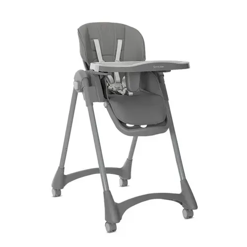 Scaun de masa pentru copii Lorelli Tummy Time, reglabil in multiple pozitii, roti din silicon, Gri