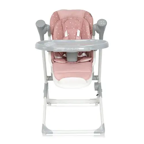Scaun de masa si leagan electric Lorelli Ventura Peach Beige Stars, maxim 15kg, inaltime ajustabila 6 pozitii