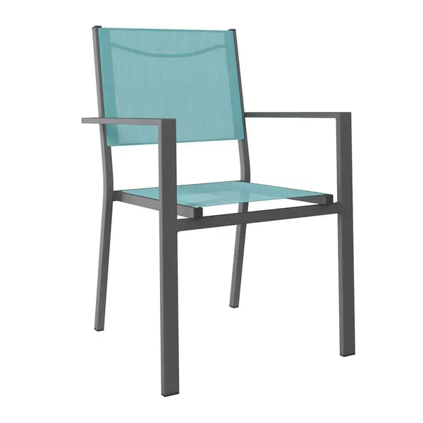 Scaun De Stivuit in metal, textil antracit, albastru