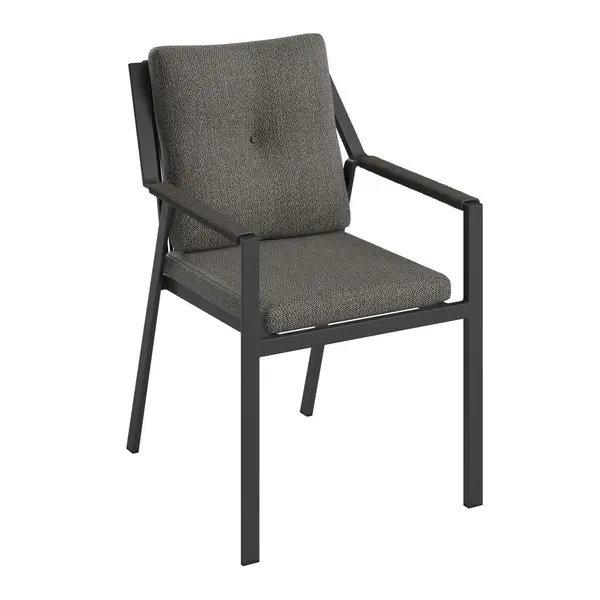 Scaun De Stivuit in metal, textil antracit, gri închis