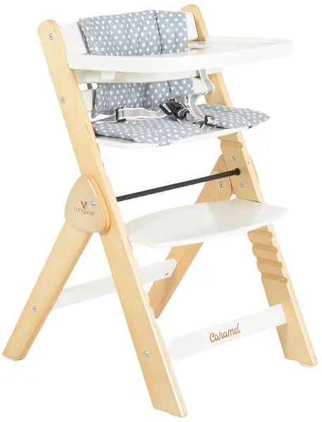 Scaun de sufragerie din lemn Cangaroo - Caramel, alb