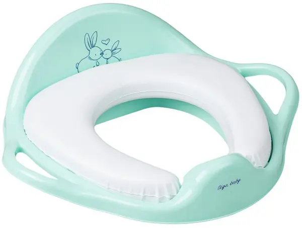 Scaun de toaletă pentru copii Tega Baby - Little Bunnies, verde mentă