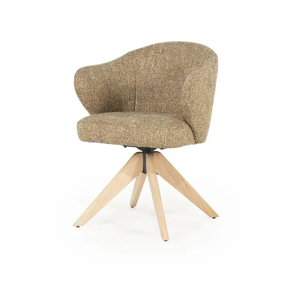 Scaun DELNOR NATUREL - Mustard