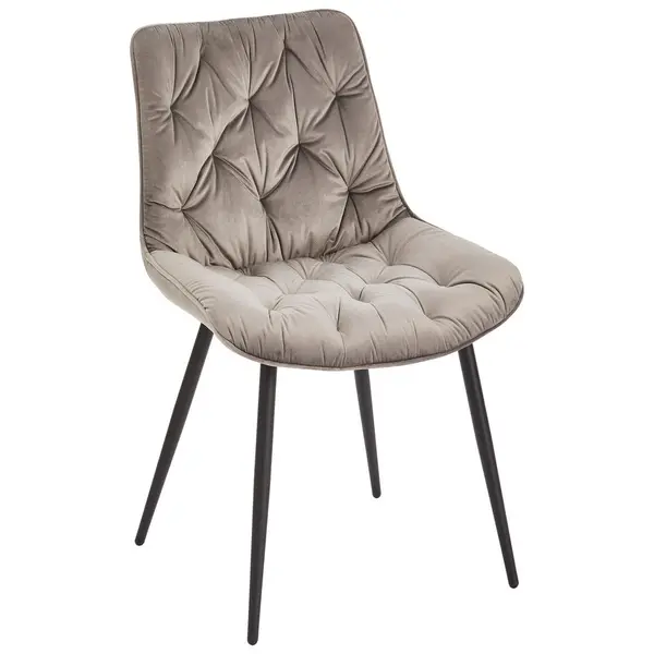 Scaun din lemn, metal, textil, gri