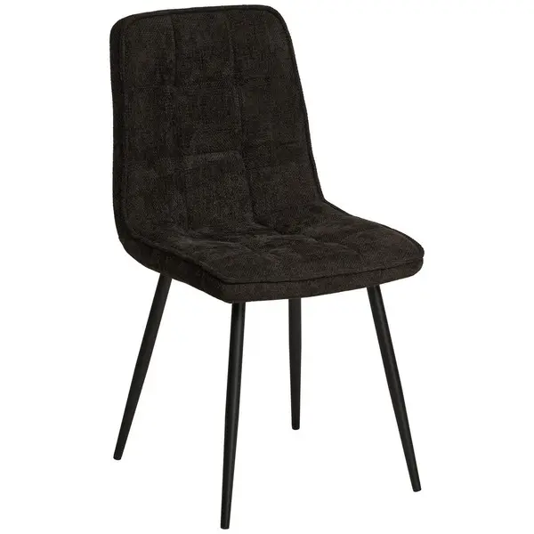 Scaun din lemn, metal, textil, negru