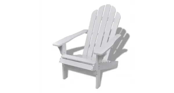Scaun din lemn pentru gradina/ living, Alb
