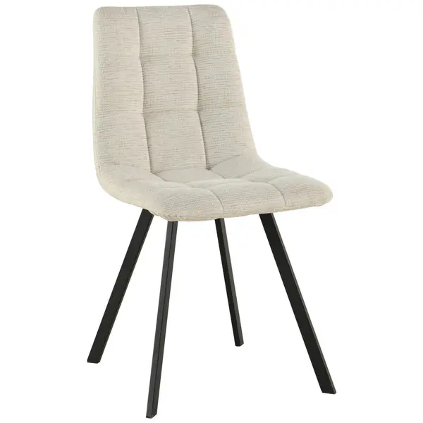 Scaun din metal, textil, bej
