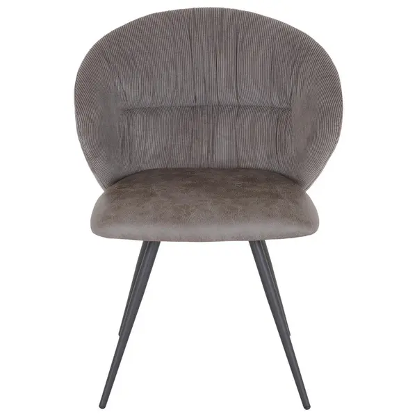 Scaun din metal, textil, gri