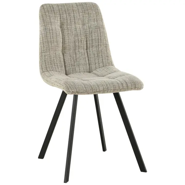 Scaun din metal, textil, gri