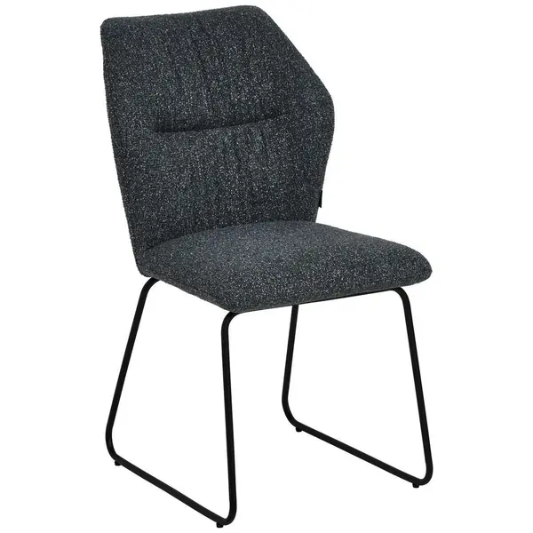 Scaun din metal, textil, gri