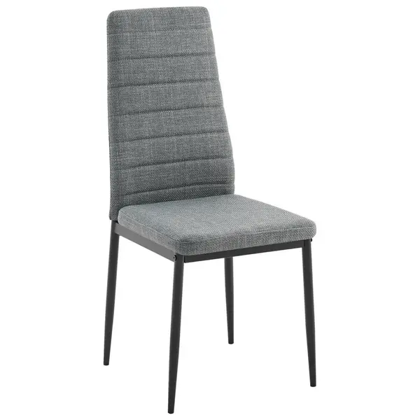 Scaun din metal, textil, gri