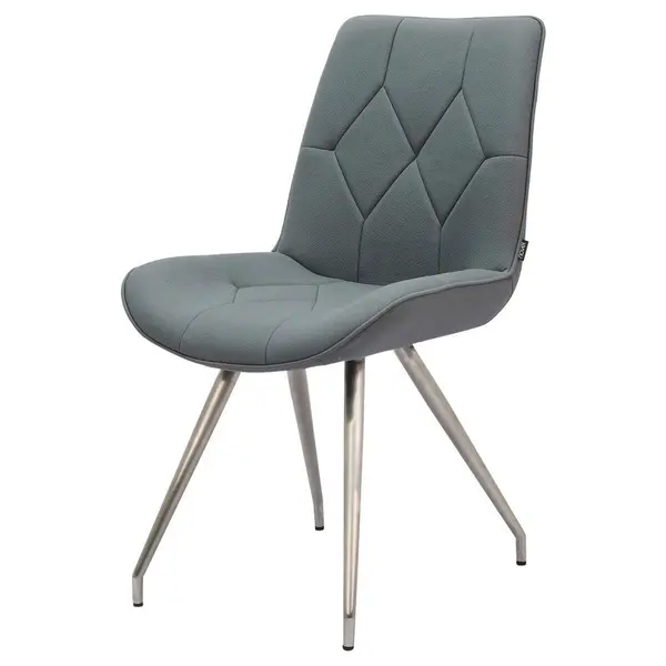 Scaun din metal, textil, gri