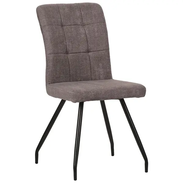 Scaun din metal, textil, maro