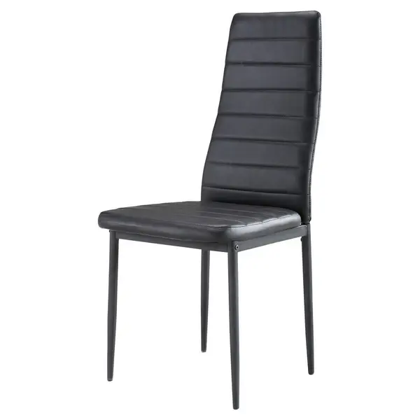 Scaun din metal, textil, negru