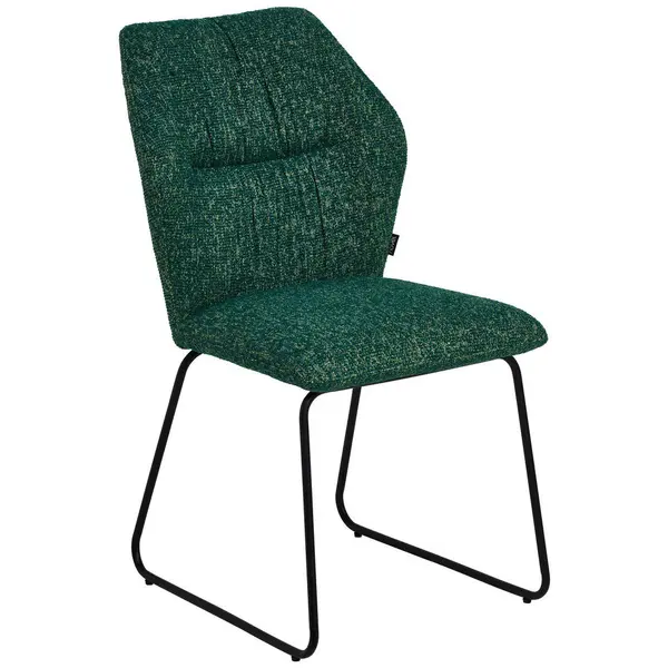 Scaun din metal, textil, verde, turcoaz
