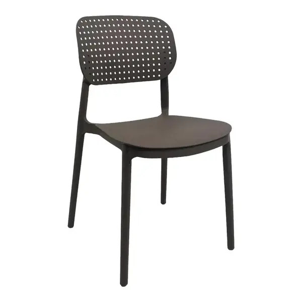 Scaun din plastic PP, stivuibil, Regande pakoworld, maro, 42x49.5x82cm Scaun din plastic PP, stivuibil, Regande pakoworld, maro, 42x49.5x82cm