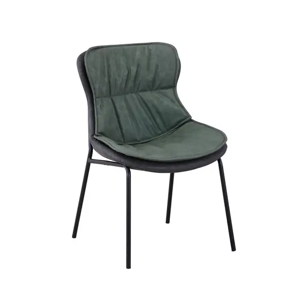 Scaun din textil, verde, gri închis