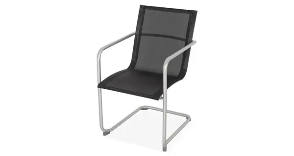 Scaun dining ESSEN lungime 52.5 latime 62 inaltime 85 gri cu negru