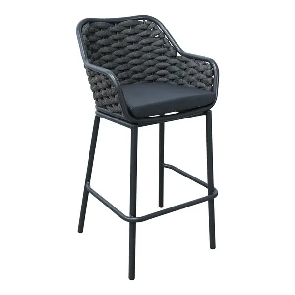 Scaun e bar Zuki, Alb, 55x54x109 cm
