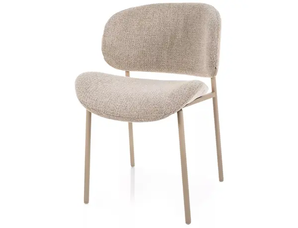 Scaun ELVORIA BEIGE LEGS - Cream