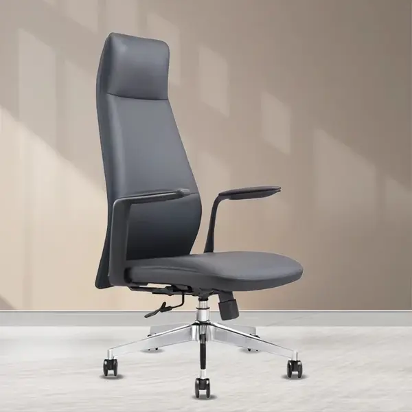 Scaun ergonomic de birou, sezut si spatar tapitate textil, spatar reglabil pe inaltime, tetiera integrata, mecanism multiblock