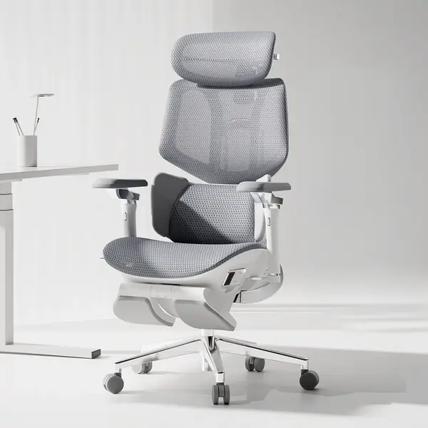 Scaun Ergonomic Timebox, Masaj, Mesh, Electric, Alb - Default Title