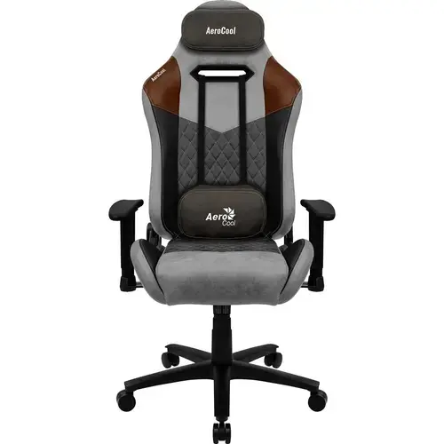 Scaun Gaming Aerocool Duke AeroSuede AEROAC-280DUKE-GREY, Max 150 kg, 125-135 cm, Piele intoarsa (Gri)