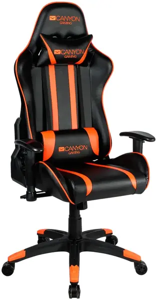 Scaun Gaming Canyon Fobos CND-SGCH3, reglabil (Negru/Portocaliu)