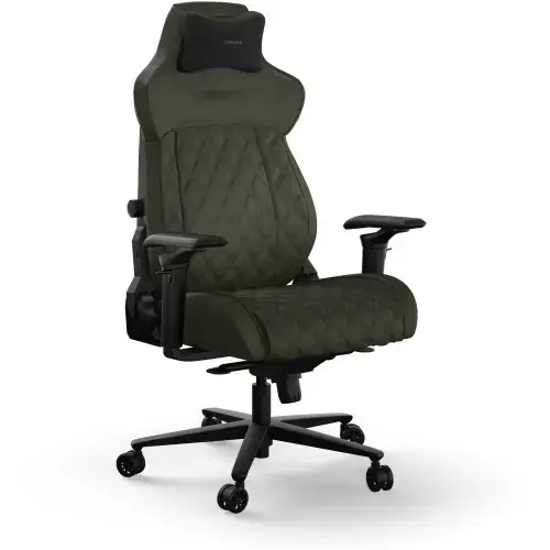 Scaun Gaming Corsair TC500 Luxe, perna pentru gat magnetica, reglabil, Verde
