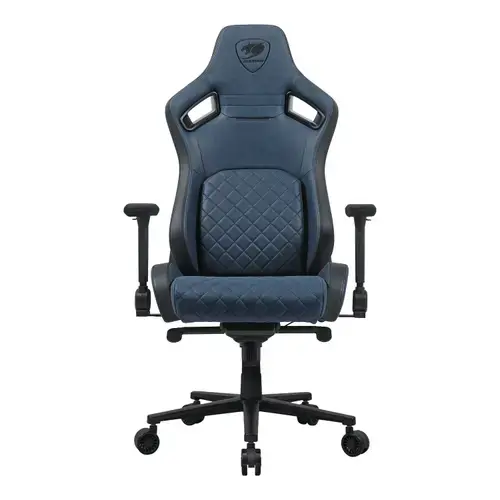 Scaun gaming COUGAR Defensor S Navy Blue F Max 150 kg, 5 roti, Ajustabil, Perna lombara (Albastru)