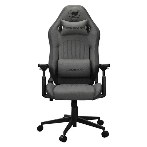 Scaun Gaming COUGAR Gaming Explore Royal Gray F, Cotiere cu hiperrotatie 3D, Perna lombara (Gri)