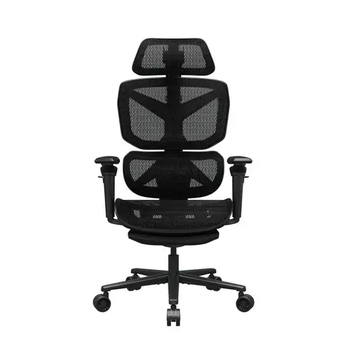 Scaun gaming COUGAR Terminator Air, Max 120 kg, Suport picioare, Ajustare tetiera 3D, Cotiere cu hiperrotatie 3D (Negru)