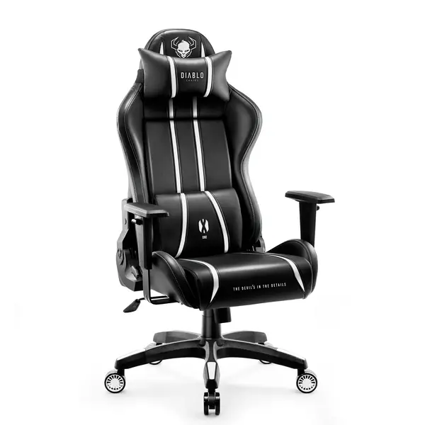 Scaun gaming Diablo X-One 2.0 King Size: negru-alb Scaun gaming Diablo X-One 2.0 King Size: negru-alb