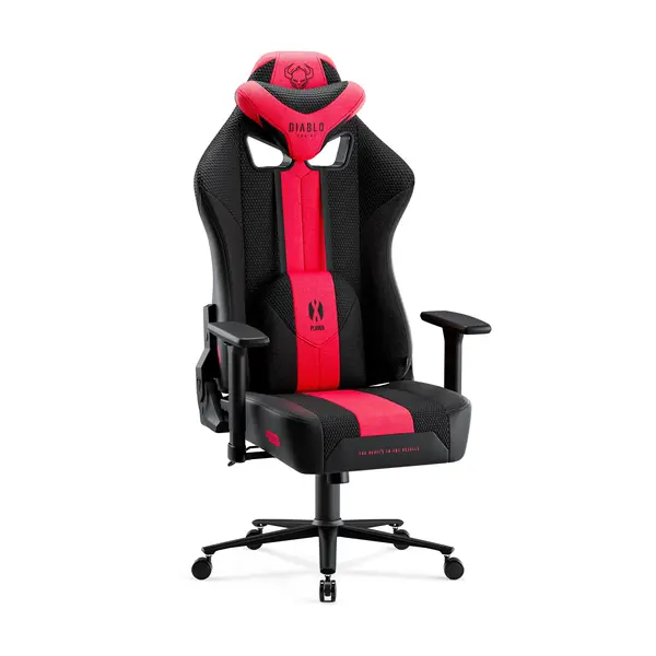 Scaun gaming Diablo X-Player 2.0 din material Normal Size crimson-antracit Scaun gaming Diablo X-Player 2.0 din material Normal Size crimson-antracit
