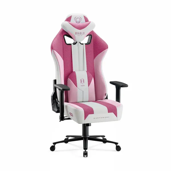 Scaun gaming Diablo X-Player 2.0 din material Normal Size Marshmallow Pink Scaun gaming Diablo X-Player 2.0 din material Normal Size Marshmallow Pink