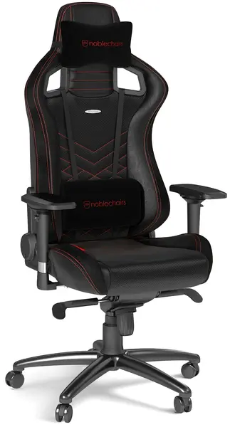 Scaun gaming noblechairs - EPIC Faux Leather, Black/Red