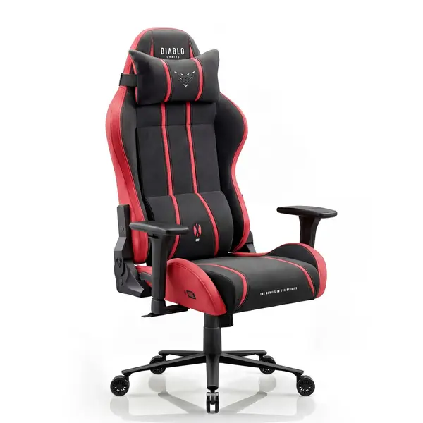 Scaun gaming textil negru-rosu Diablo X-One 2.0 Bloody Mary King Scaun gaming textil negru-roșu Diablo X-One 2.0 Bloody Mary King