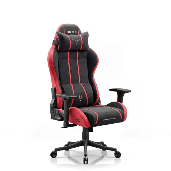 Scaun gaming textil negru-rosu Diablo X-One 2.0 Bloody Mary Small Scaun gaming textil negru-roșu Diablo X-One 2.0 Bloody Mary Small