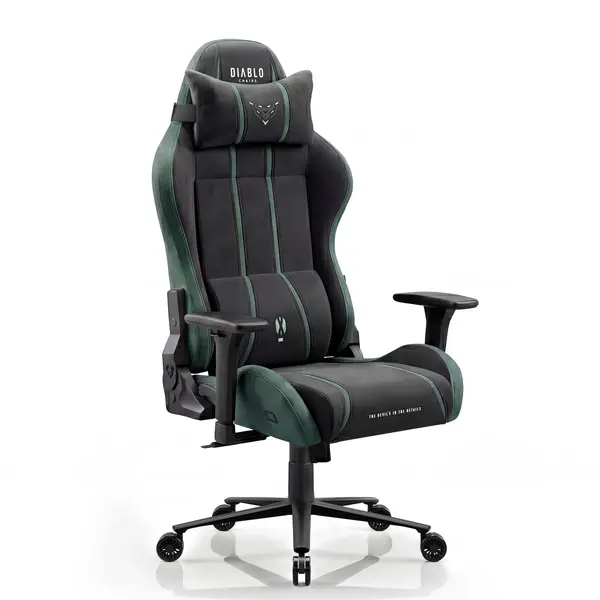 Scaun gaming textil negru-verde Diablo X-One 2.0 Forest Green King Scaun gaming textil negru-verde Diablo X-One 2.0 Forest Green King
