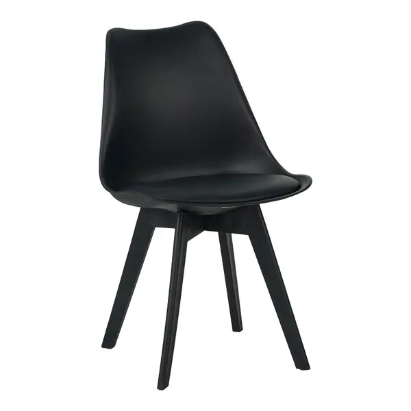 Scaun gaston I, Pako World, PP, Negru, 48x53x81 cm