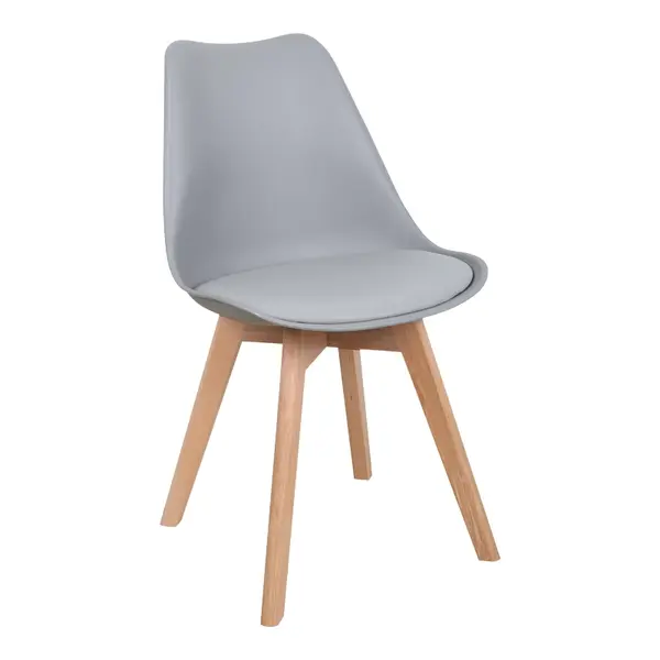 Scaun Gaston, Pako World, Gri deschis, 43x51x75 cm