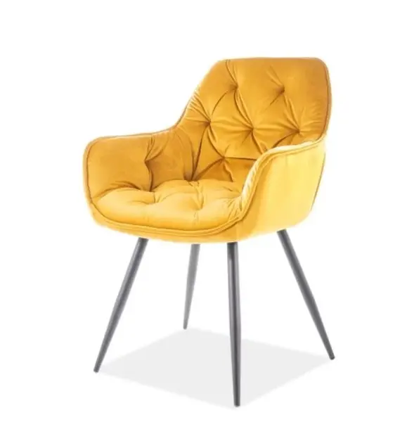 Scaun HENRY VELVET - Mustard