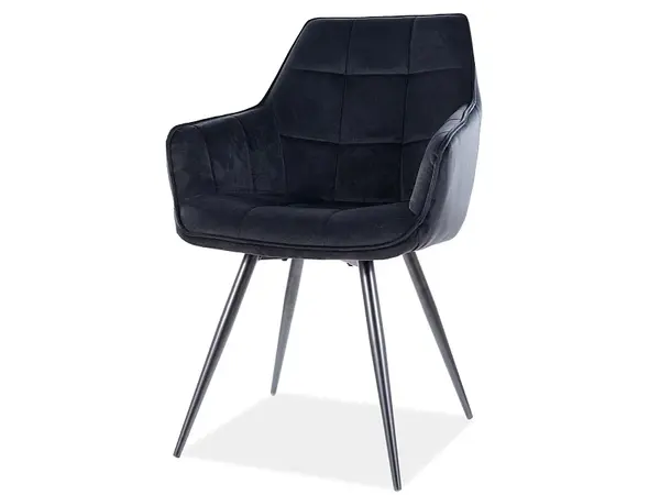 Scaun ILICA VELVET - Negru