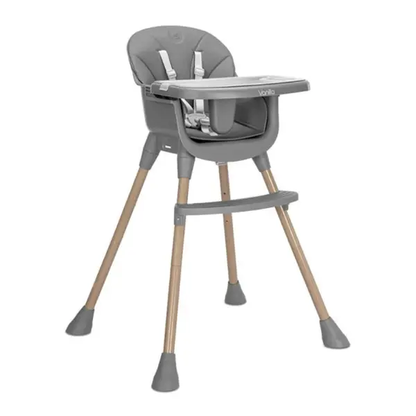 Scaun inalt de masa, Lorelli Vanilla, 3 in 1, de la 6 luni pana la 6 ani (26 kg), Grey