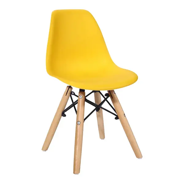 Scaun Julita pentru copii Pakoworld, PP galben, lemn de fag natural si PP, 35x31x57.5 cm Scaun Julita pentru copii Pakoworld, PP galben, lemn de fag natural și PP, 35x31x57.5 cm