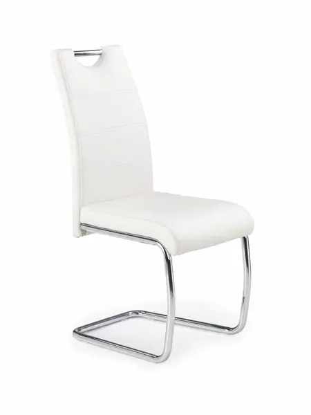 Scaun K211 piele ecologica alb