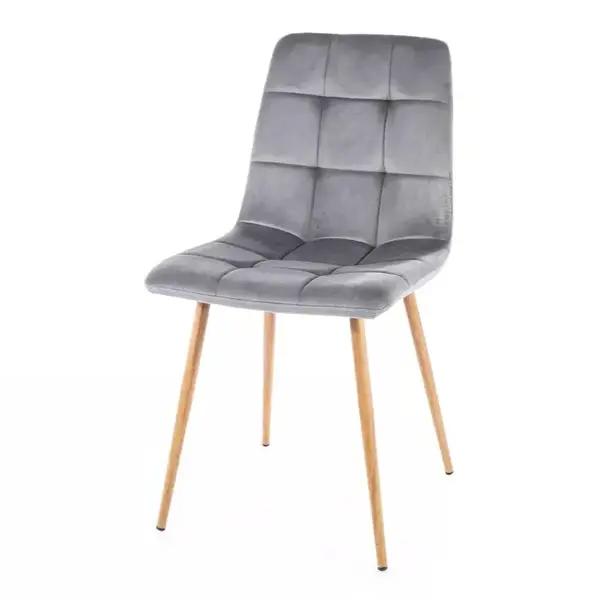 Scaun LAMA OAK-VELVET - Grey