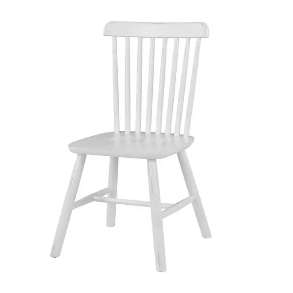 Scaun LETTI WOOD Alb - Alb