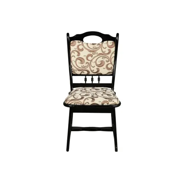 Scaun living FLANDER, cadru wenge + stofa print 05, 50x48x95 cm